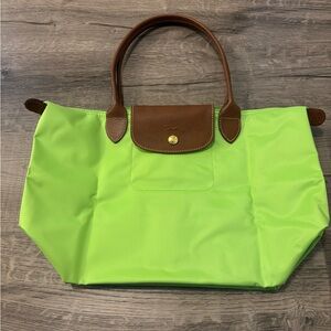 Longchamp Lime Green Medium Tote Bag
